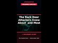The Back Door Attackers Know About  and Most Security Tea...