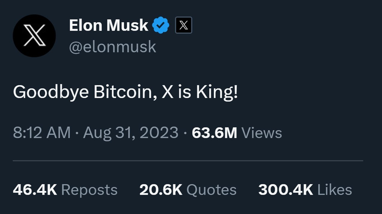 How elon musk could destroy bitcoin with x youtube