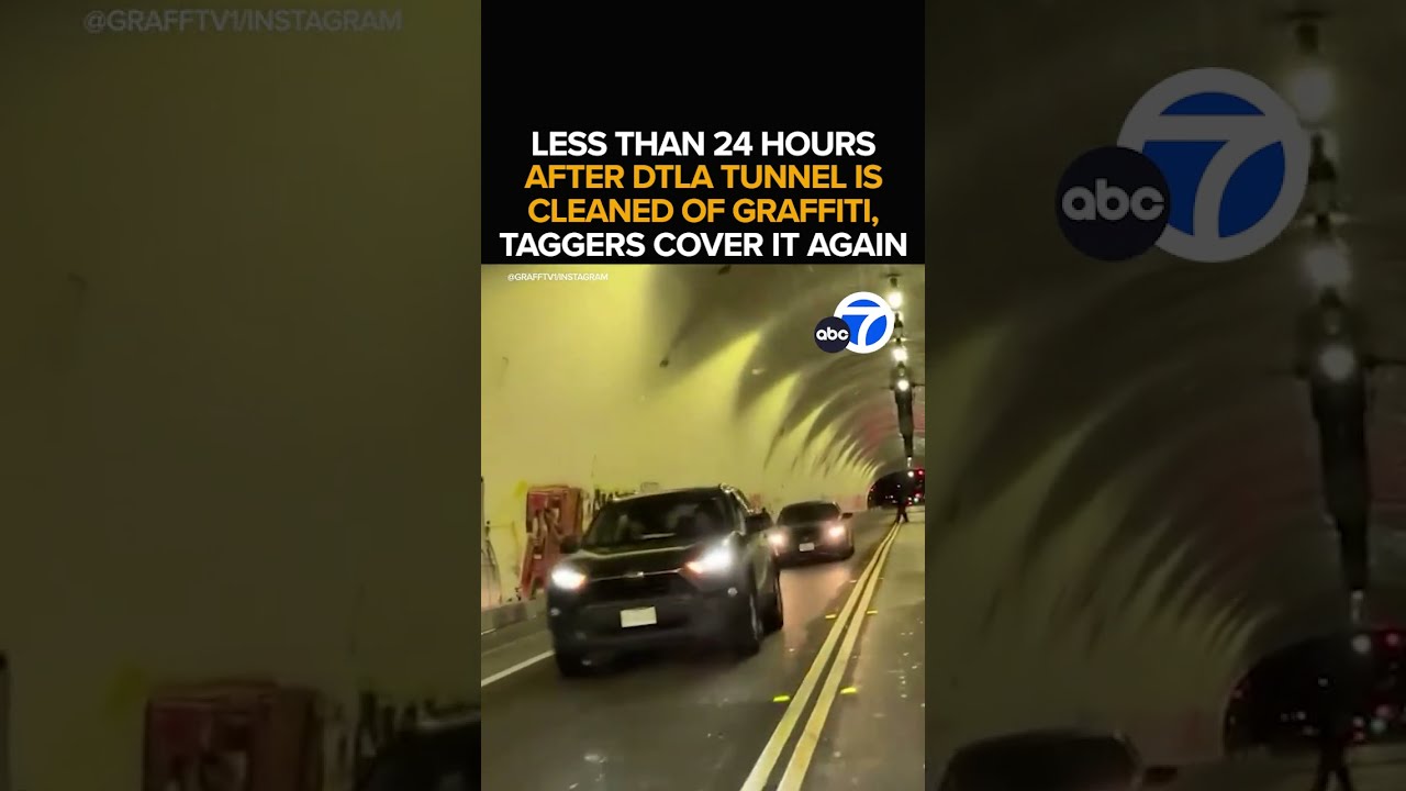 LA S 2nd Street Tunnel Covered With Graffiti Hours After Cleanup