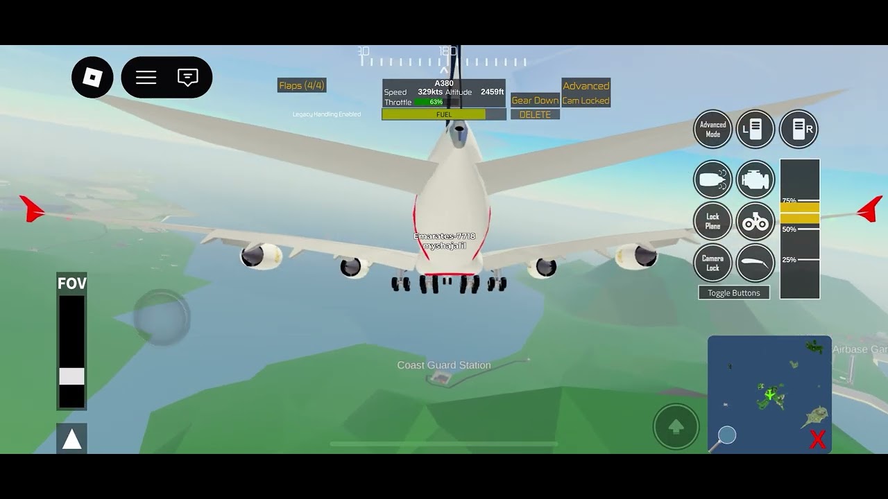 Testing the A380 in PTFS Test flight Emirates. 