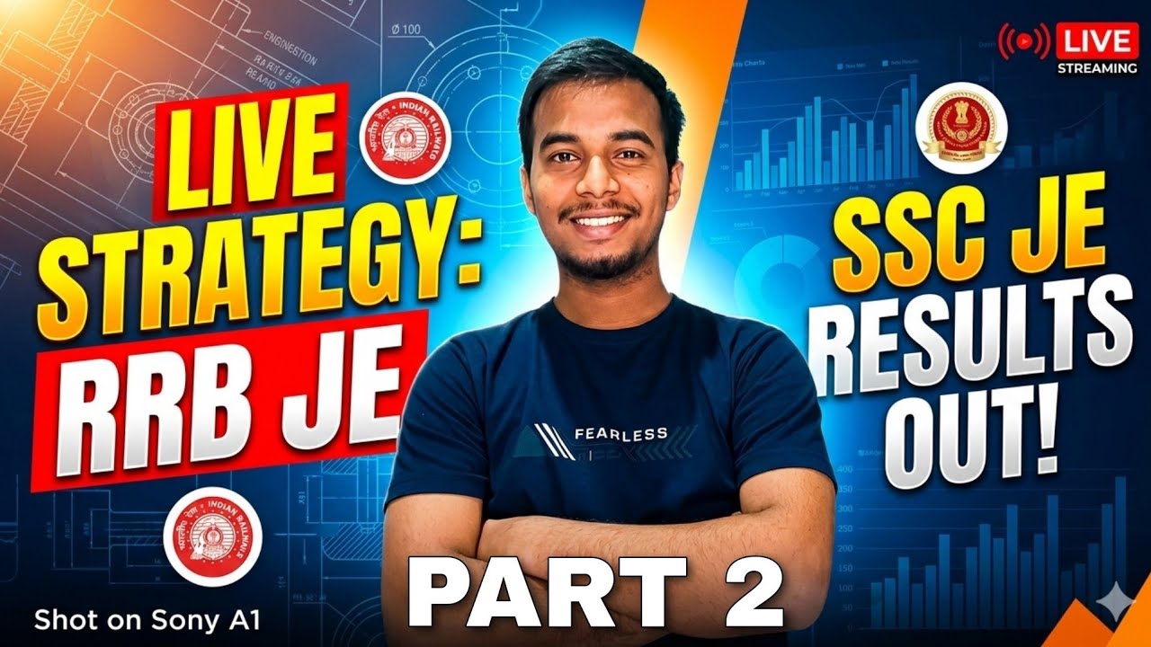 Live Session 02: RRB JE Strategy for Aspirants + SSC JE Result Talk