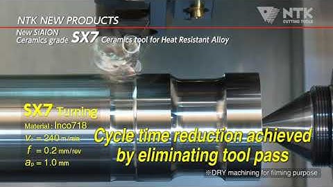 New SiAlON Ceramic tool for high temperature alloys "SX7"(Metric ver.)