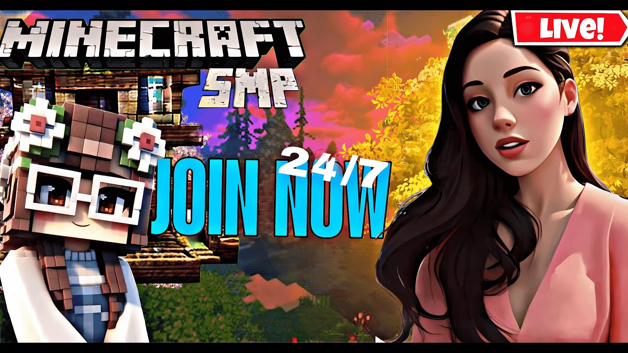 🔴 Minecraft Public Server SMP 24/7 LIVE 🎀 || JAVA + BEDROCK || Day- 14 ...