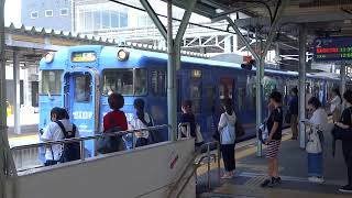 諫早駅2番のりば 区間快速シーサイドライナー キハ66＋67系 長崎行き到着　2018年7月30日