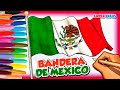 COMO DIBUJAR A LA BANDERA DE MEXICO (24 DE FEBRERO) | How to Draw a Mexico Flag easy