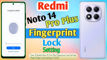 How To Redmi Note 14 Pro Plus Fingerprint Lock Setting || Redmi Finger Lock Setting || 2025