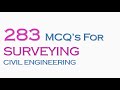 Mcqs for surveying  civil engineering