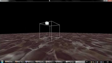 OpenGL bouncing textured cube in a hollow cube with textured ground
