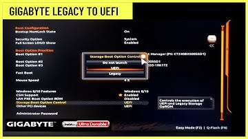 How to Change Legacy to uefi in Bios Gigabyte✅