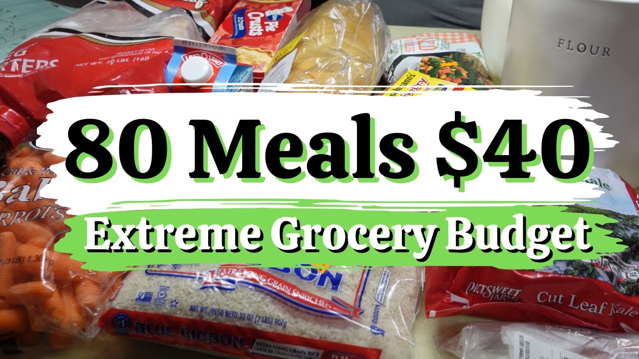 $40 EMERGENCY BUDGET CHALLENGE || 80 MEALS FOR $40 || CHEAP & FRUGAL ...
