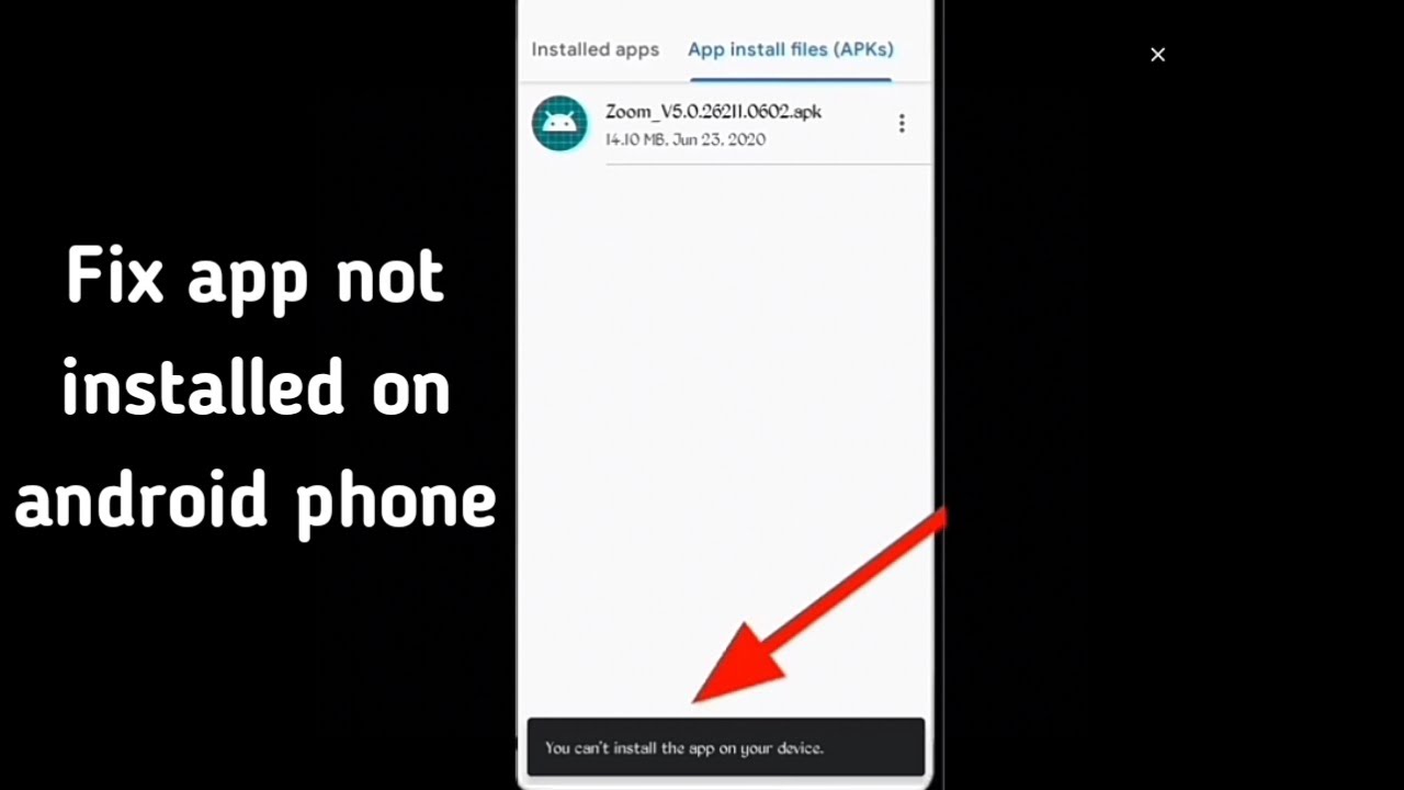 Android app not installed fix youtube