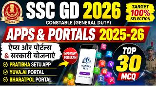 SSC GD 2026 | Apps & Portals 2025-26 (ऐप्स और पोर्टल्स ) | Apps and Portal 2025-26 Current Affairs