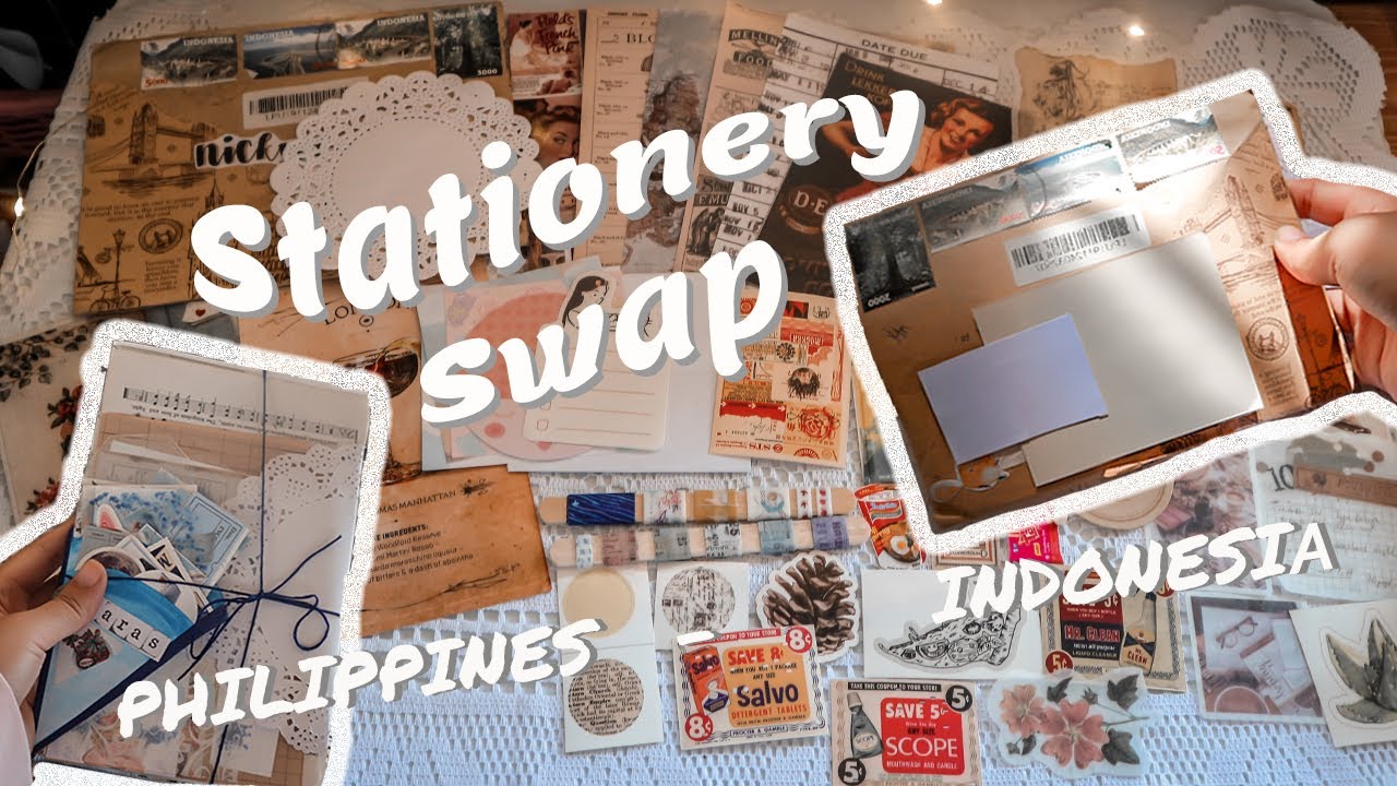 💌STATIONERY SWAP🎁 (VINTAGE STATIONERY) PHILIPPINESINDONESIA YouTube
