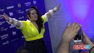 Eurovision 2018 - Netta (Israel 2018) performs acoustic version of 'Toy' at Lisbon Press Center