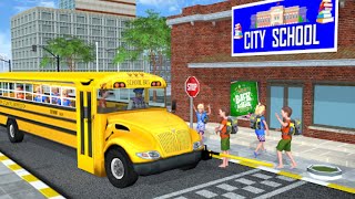 Kids School Bus Coach Driver Sim 2023 - Students and Teachers Transporter - Android Gameplay screenshot 1