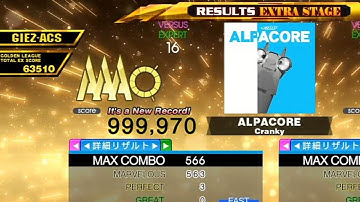 [DDR A20] ALPACORE [Single-EXPERT] 999,970 PFC (WorldRecord) by GIEZ-ACS