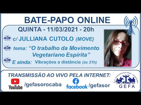 Assista: Bate-papo online - c/ JULLIANA CUTOLO (11/03/2021)