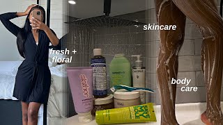 EVENING SHOWER ROUTINE | FRESH + FLORAL SCENTS | FEMININE HYGIENE