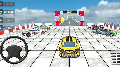 car games 3D stunt racing game | android gameplay | mega ramp car stunts | car driving #part-16