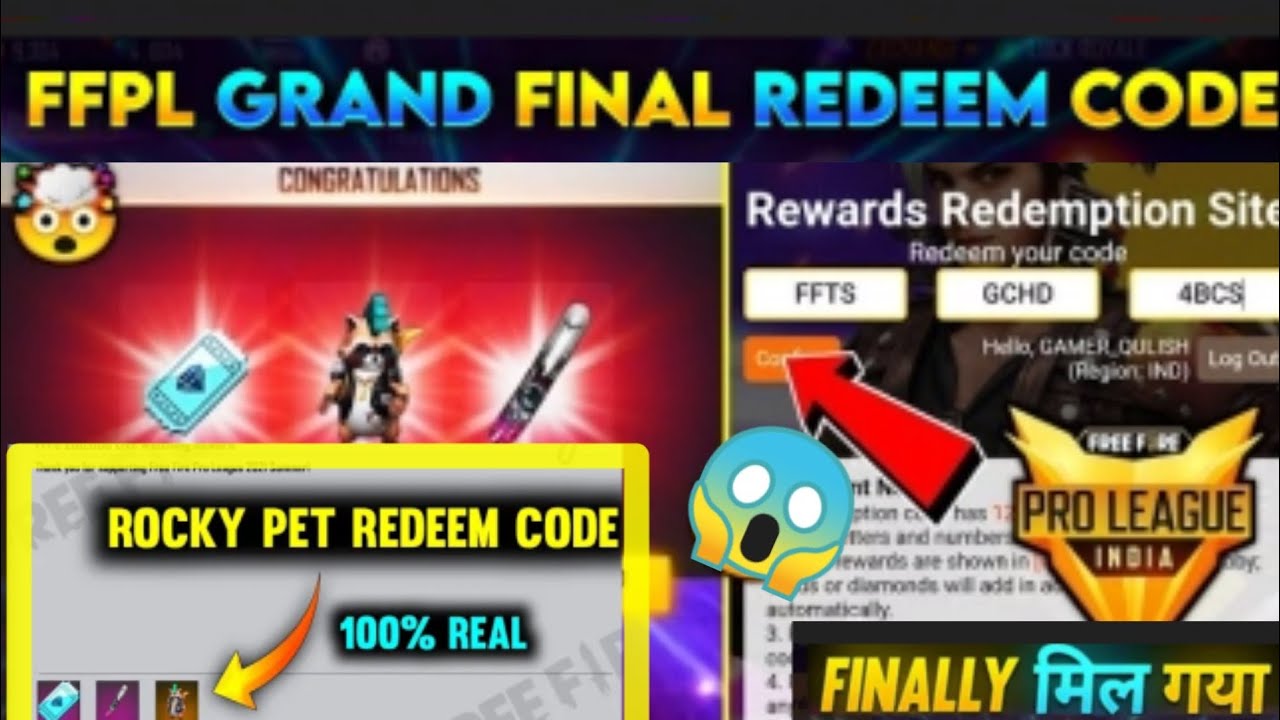 FREE FIRE ROCKY PET REDEEM CODE | FREE FIRE ROCKIE PET REDEEM CODE | TODAY REDEEM CODE FREE FIRE