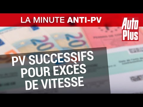 PV successifs pour excès de vitesse