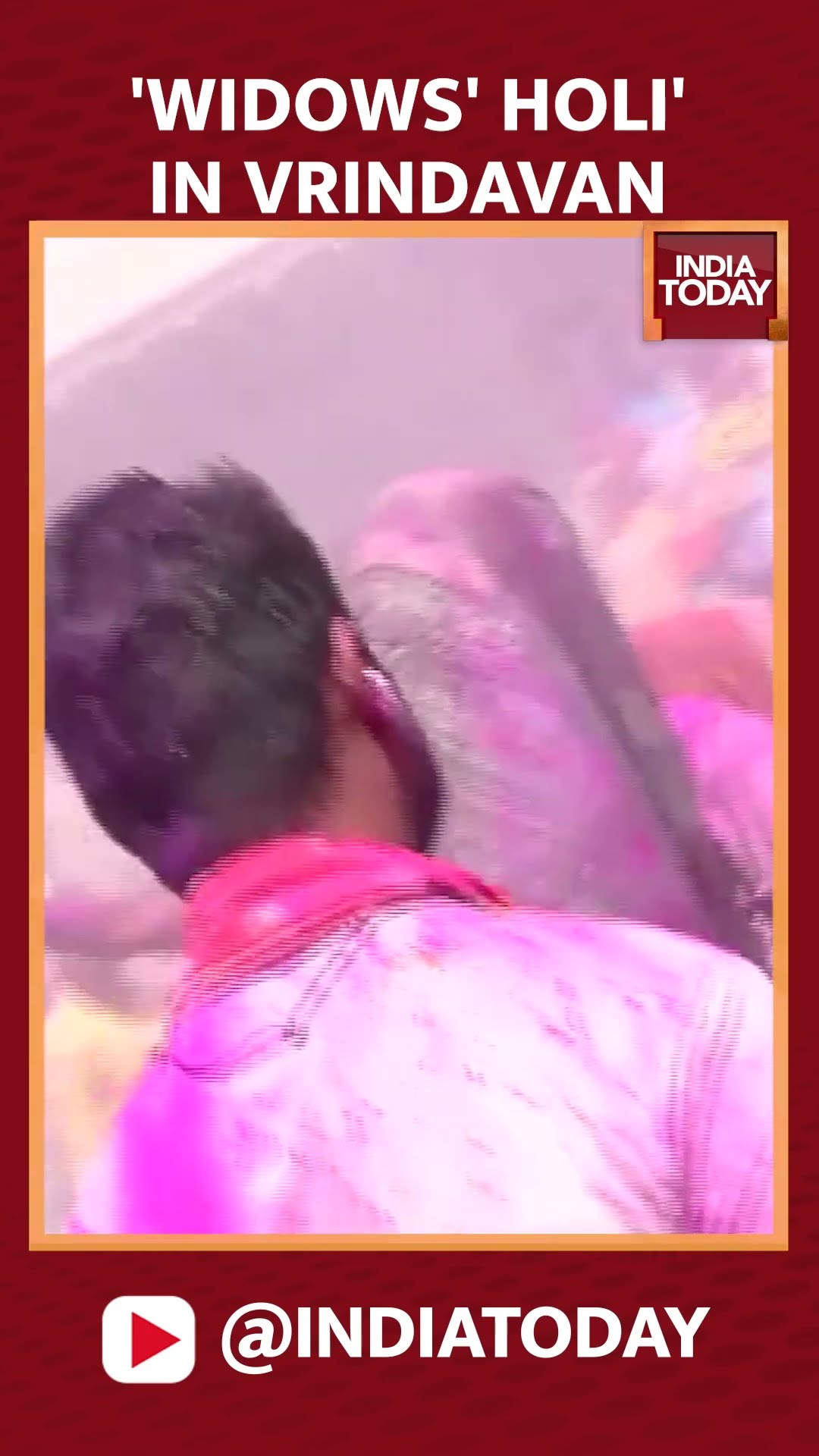Widows At Vrindavan Celebrates Holi #holicelebrations #widowsholi #vrindavan #barsanaholi #shorts