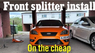 Focus st225 cheap front splitter install