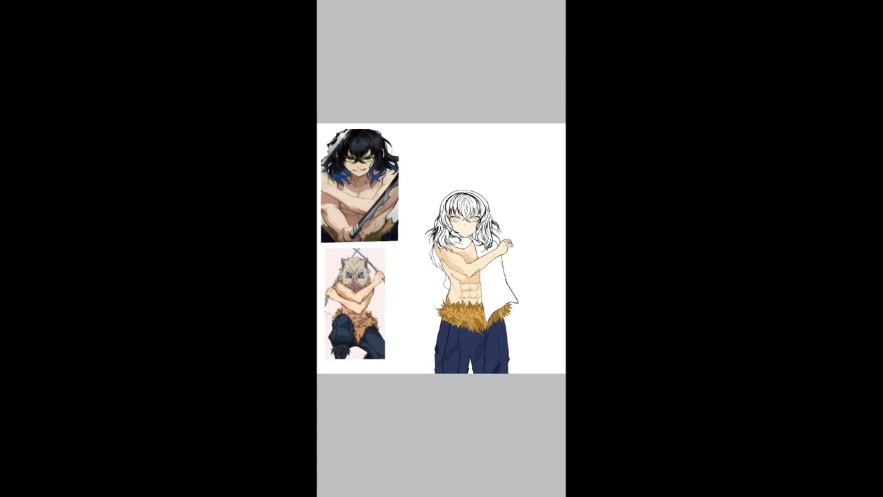 Draw line  colour Kimetsu  no  Yaiba  INOSUKE kun YouTube