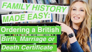 How to Find and Order a Birth, Marriage or Death Certificate for your Family Tree