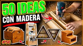 50 IDEAS CON MADERA PARA CREAR, REGALAR Y VENDER (VIDEO #56) #carpinteria #ideasconmadera