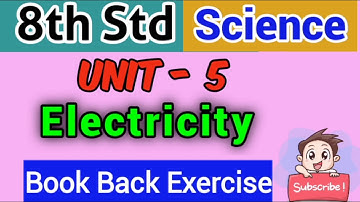 8th Std - Science | Unit 5 - Electricity | Book Back Exercise