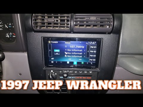 1997 jeep wrangler radio removal and double din install