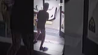 A group of shoplifting suspects confronted by employees