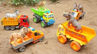 Car Toys Funny Story with Truck &amp; Animals