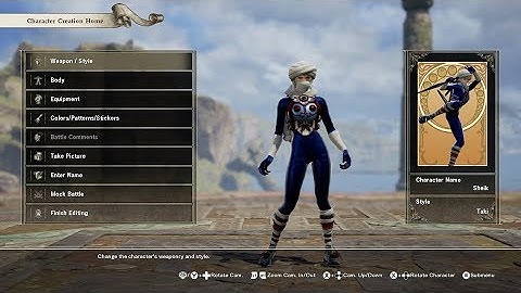 How to make Sheik from Zelda SoulCalibur 6 Character Creation