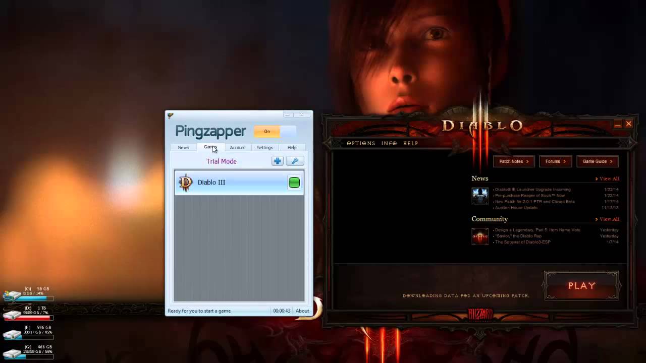 Pingzapper Minimizing Diablo 3 - YouTube