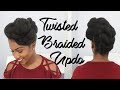 Twisted Braided Updo On Natural Hair