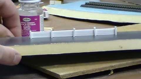 MODEL RAILROAD RETAINING WALL FROM STYRENE (PLASTIC)