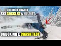 Outdoor Master - MIPS Snow Helmet &amp; Ultra Anti Fog Goggles - Unboxing &amp; Crash Test