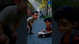 Ek kuli ka beta railway police wala trending shorts viral video #ai #cartoon #boy