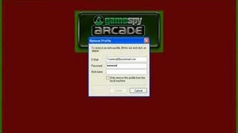 GameSpy Arcade - Deleting Profiles through Client