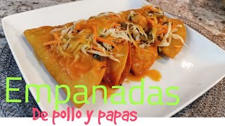 Empanadas de pollo y papas