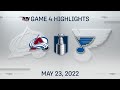 NHL Game 4 Highlights | Avalanche vs. Blues - May 23, 2022