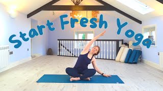 Start Fresh - Back to Basics Yoga | 20 minute simple flow and stretch | Emily Rowell Yoga