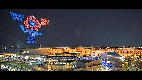 万博閉幕日「大号泣」ドローンショーで巨大ミャクミャクがサプライズ登場！