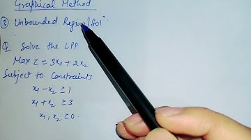Lec-3 Unbounded Solution of Graphical Method (Operational Research)