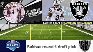 Las Vegas Raiders select DB Decamerion Richardson in round 4
