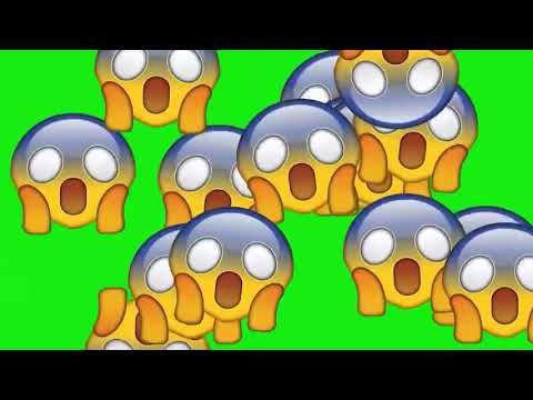 كروما خضراء ايموجي مصدوم Green Chroma Shocked Emoji