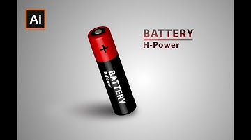 Adobe Illustrator tutorial | How to make a 3D battery