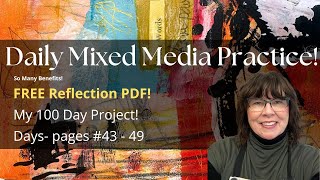10 Minute Art Journal Practise: 100 days of 10 minute Art - REAL TIME! - Ep #7 - Days 43-49 10 Minute Art Journal Practise 10 Minutes A Day For 100 Days